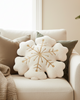 Ivory Boucle Snowflake Pillow