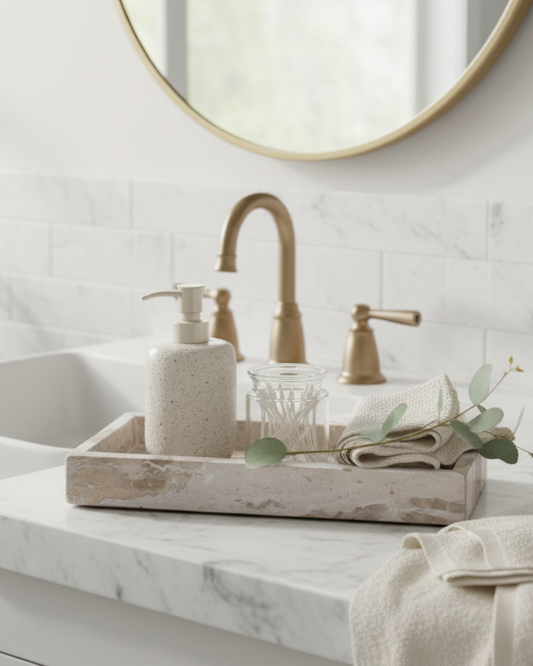 Dean Beige Marble Tray