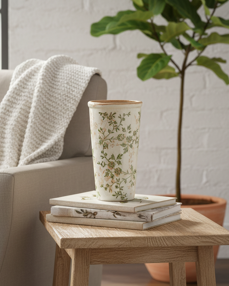 Distressed Vintage Floral Vase | Early Access Release