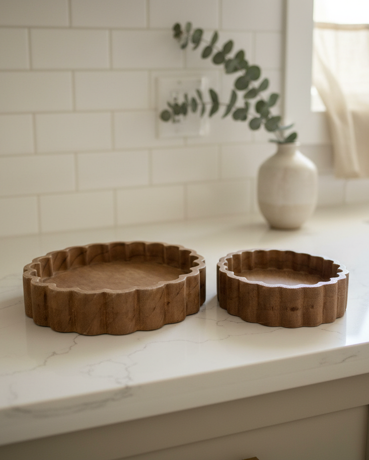 Micah Scallop Wood Tray | Early Access Release