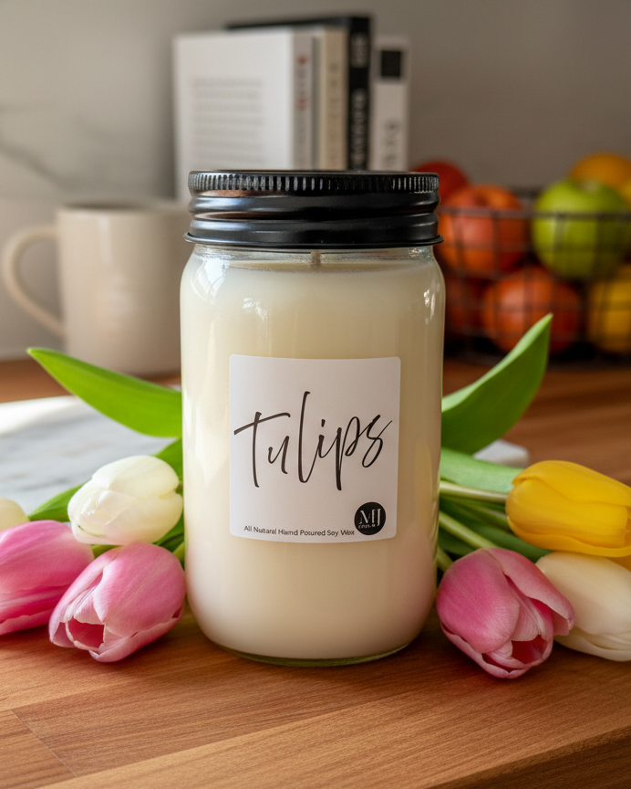 Pre-Order: Tulips | Mason Jar Candle (Limited Time Scent)