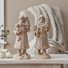 Wood-Look Vintage Santa's Set