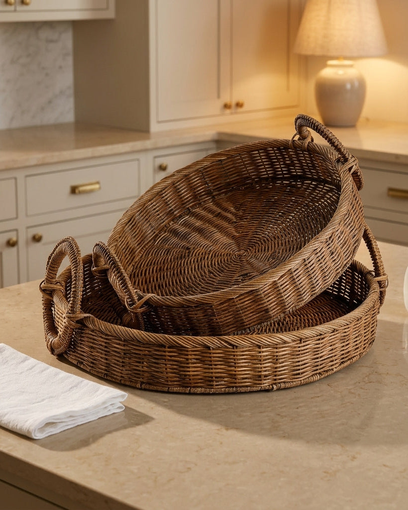 Penelope Woven Rattan Tray