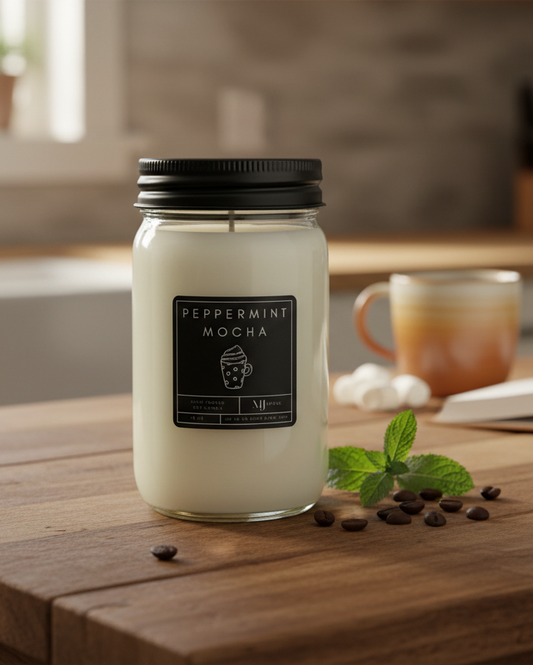 Peppermint Mocha Mason Candle