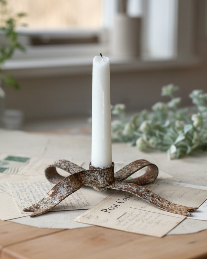 Rustic Bow Taper Holder