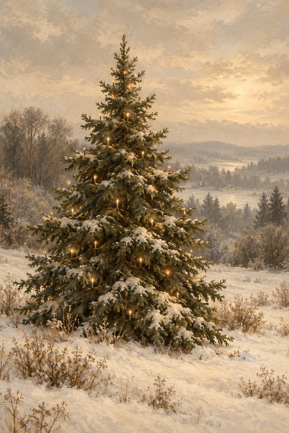 Evergreen art print — 4 × 6 inches — frame sold separately