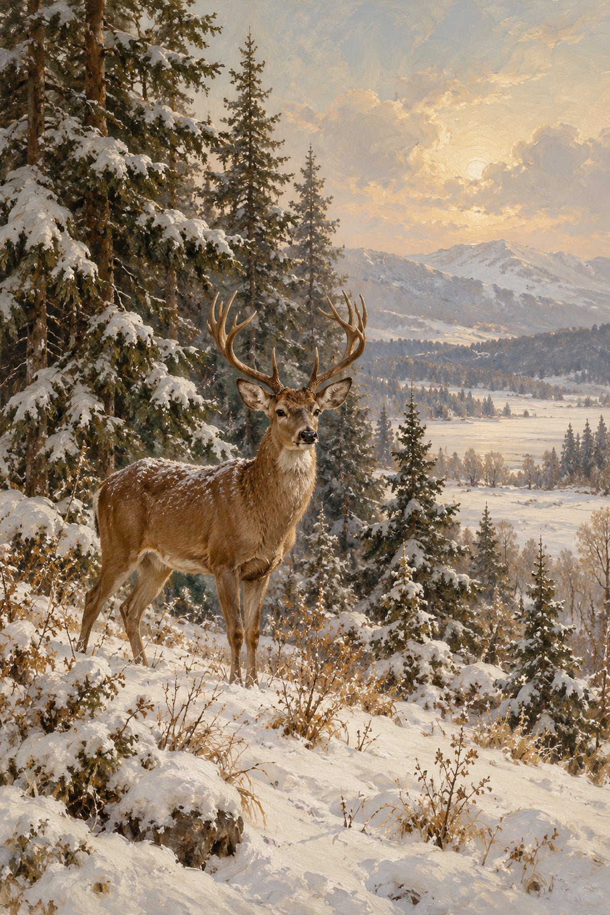 Woodland Deer art print — 4 × 6 inches — frame sold separately