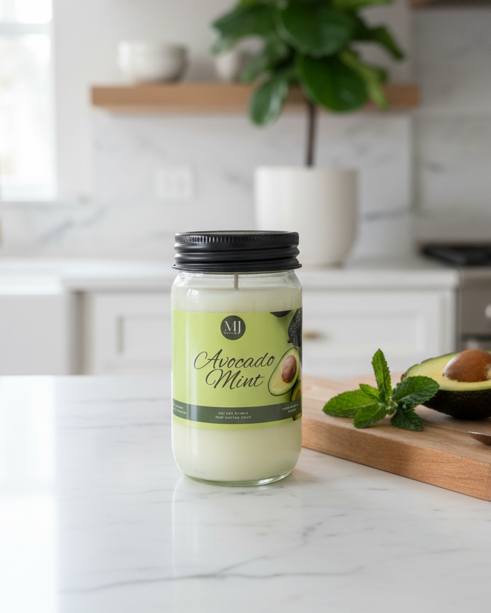 Avocado Mint | Mason Jar Soy Candle