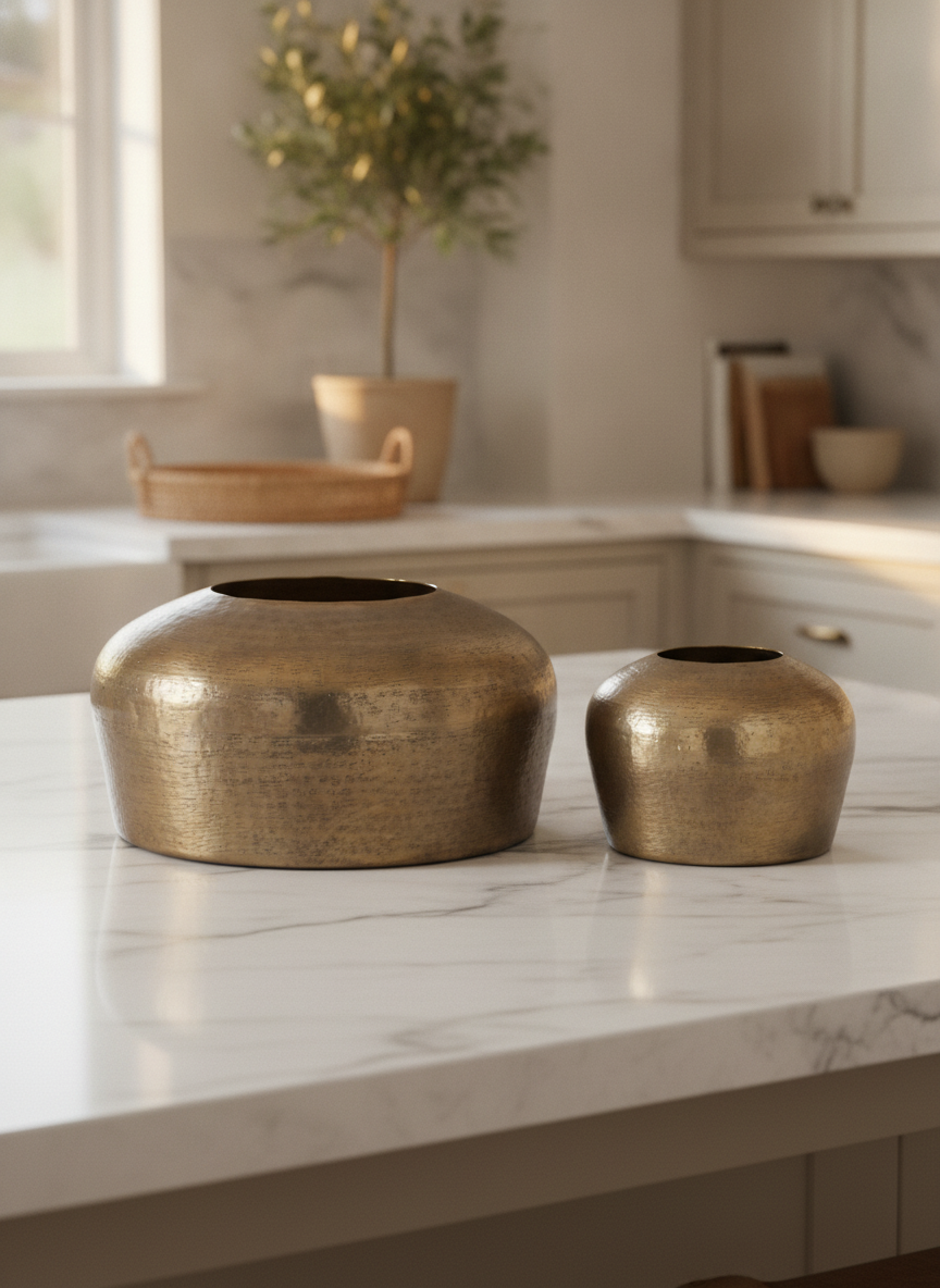 Hammered Gold Vase