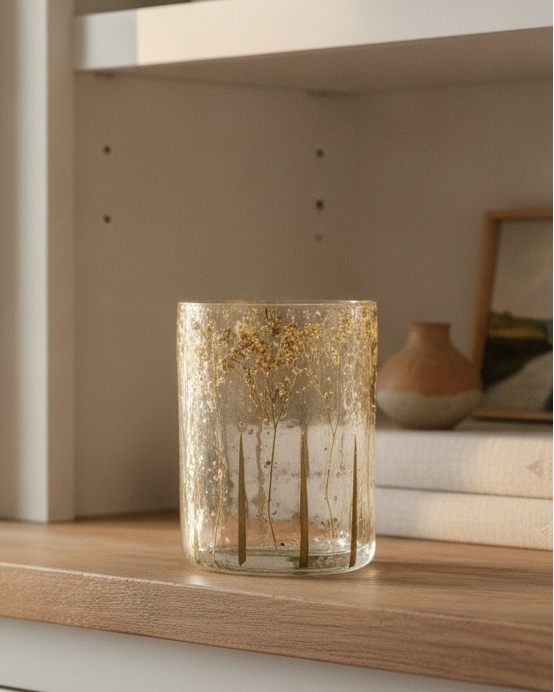 Pressed Babies Breath Jar | Large